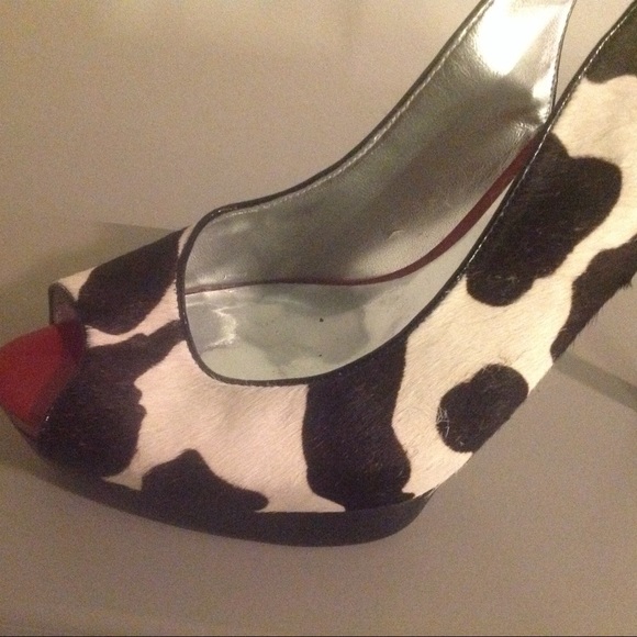 Guess platform animal print sling backs - Picture 3 of 4